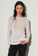 Sheer Long Sleeve Basic Top
