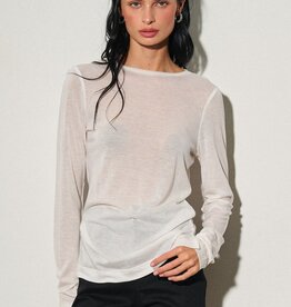 Sheer Long Sleeve Basic Top