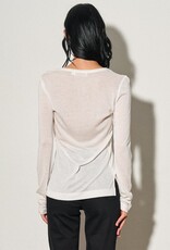Sheer Long Sleeve Basic Top