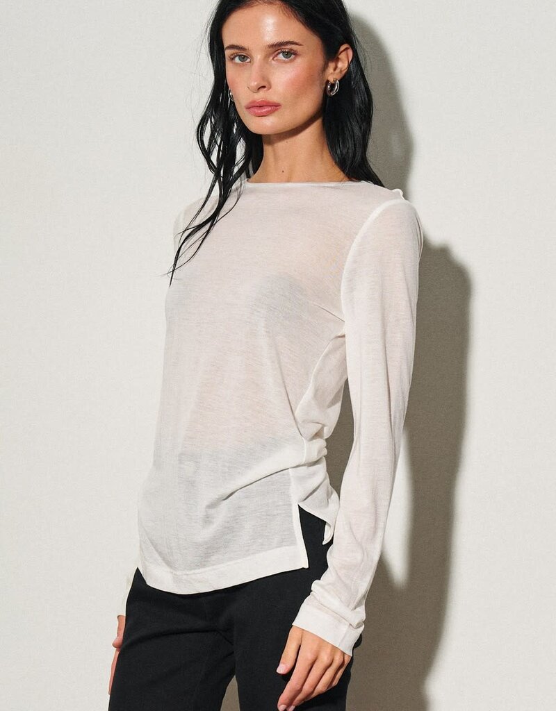 Sheer Long Sleeve Basic Top