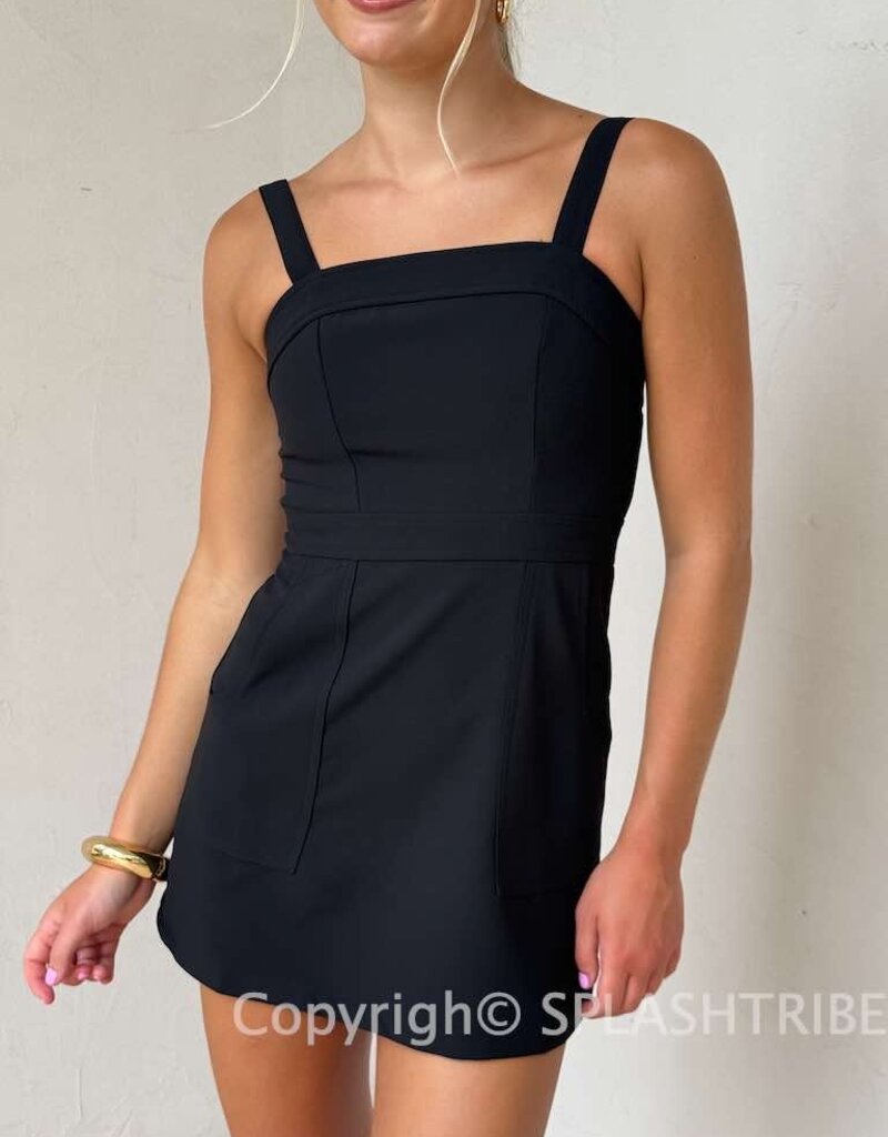 Tailored Side Pocket Mini Dress