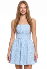 Georgia Strapless Jacquard Mini Dress