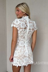 Frances Cap Sleeve Lace Mini Dress