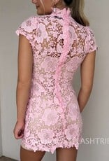 Frances Cap Sleeve Lace Mini Dress