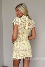 Frances Cap Sleeve Lace Mini Dress