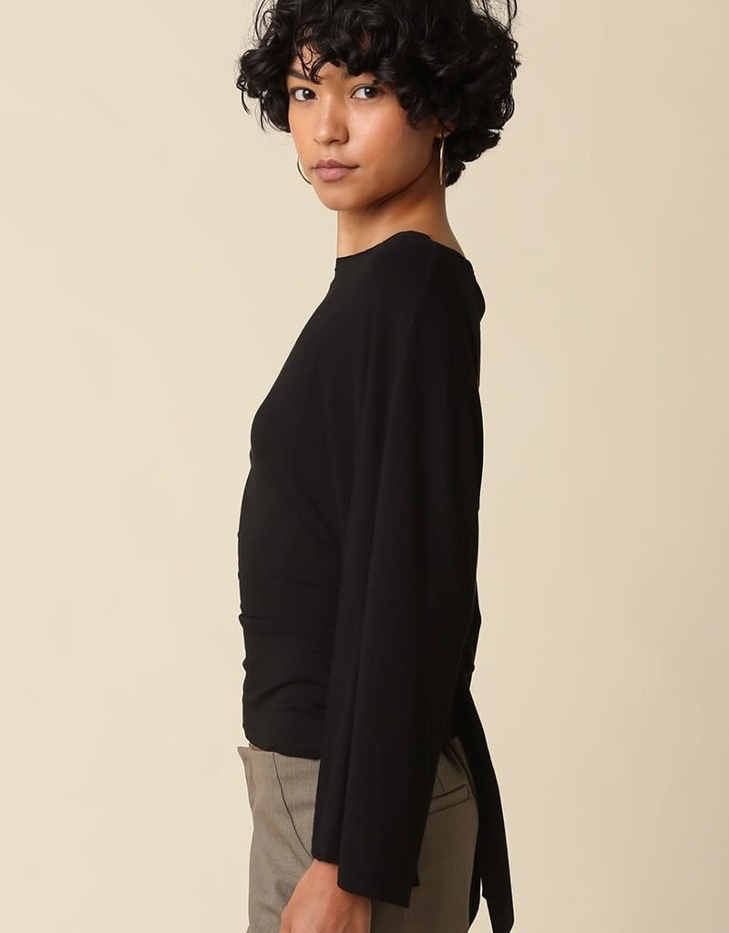 Back Tie Dolman Sleeve Top