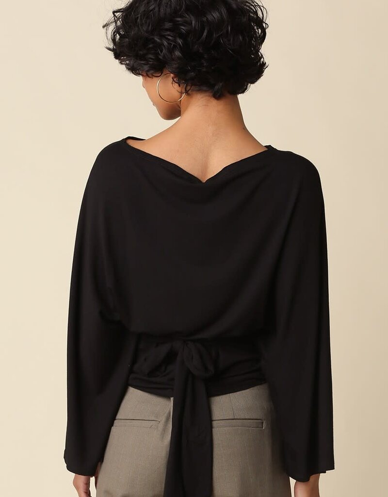 Back Tie Dolman Sleeve Top