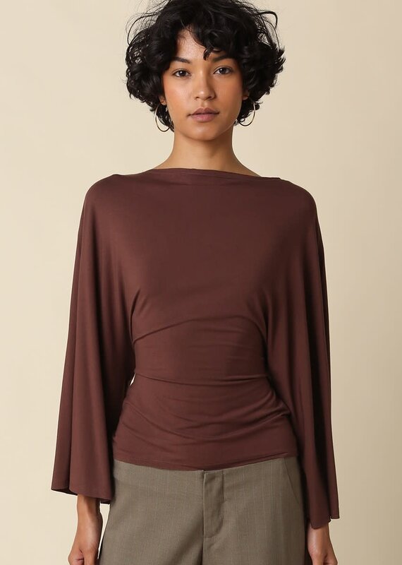 Back Tie Dolman Sleeve Top