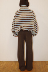 Sherpa Striped Quarter Zip Pullover Jacket
