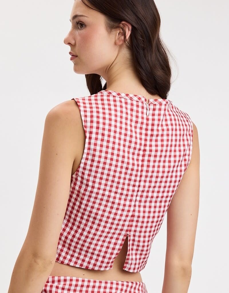 Adelaide Gingham Crop Top