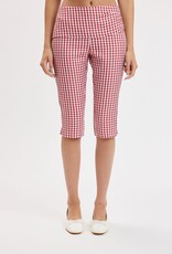 Adelaide Gingham Fold Over Capri Pants