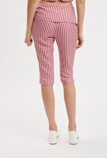 Adelaide Gingham Fold Over Capri Pants