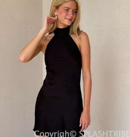 Chana High Neck Halter Mini Dress