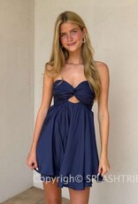 Ada Shimmer Twist Bust Mini Dress