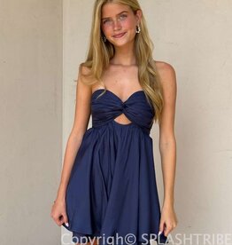 Ada Shimmer Twist Bust Mini Dress