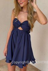 Ada Shimmer Twist Bust Mini Dress