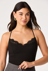 ASTR Naomi Lace Trim Criss Cross Cami Top