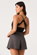ASTR Naomi Lace Trim Criss Cross Cami Top