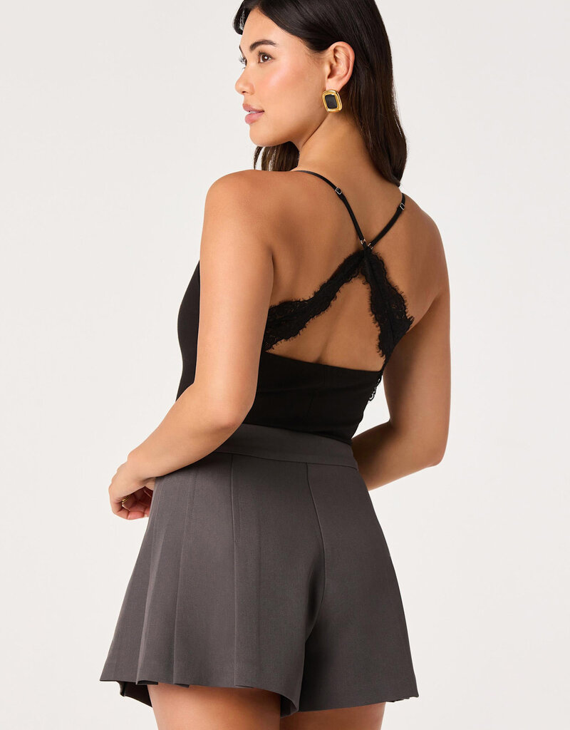 ASTR Naomi Lace Trim Criss Cross Cami Top