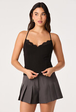 ASTR Naomi Lace Trim Criss Cross Cami Top