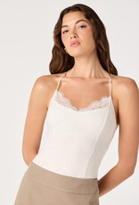ASTR Naomi Lace Trim Criss Cross Cami Top