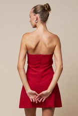 Kameryn Triangle V Neck Strapless Mini Dress