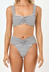 L Space Marlee Striped Bralette Bikini Top