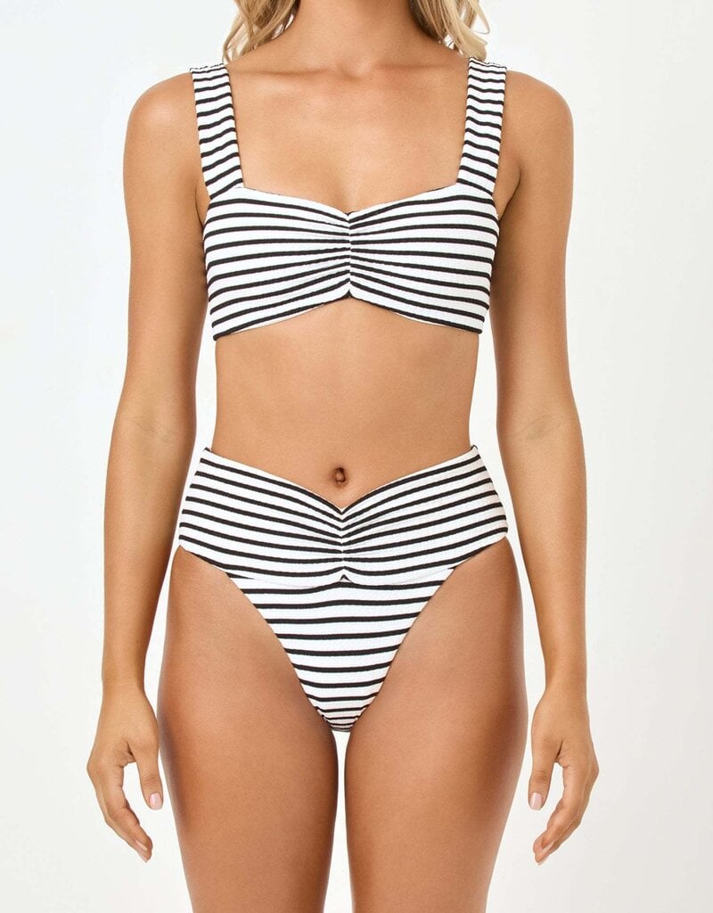 L Space Marlee Striped Bralette Bikini Top