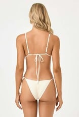 L Space Catching Up Crochet Net Shell and Pearl One Piece Swimsuit Classic