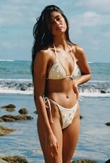 L Space Levy Crochet Net Shell and Pearl Tie Side Bikini Bottom Bitsy