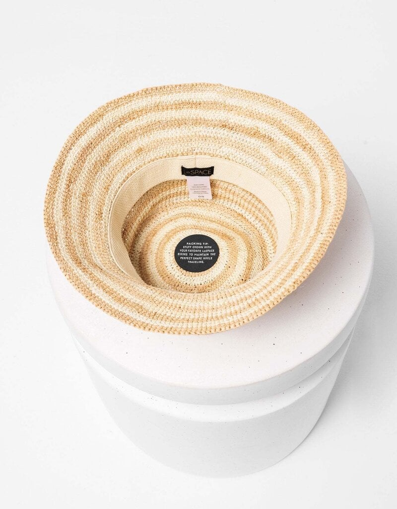 L Space Isadora Hat Natural Stripe
