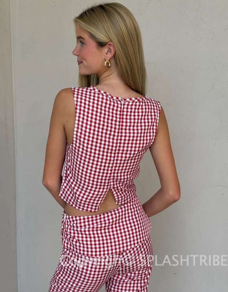 Adelaide Gingham Crop Top