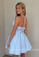 Georgia Strapless Jacquard Mini Dress