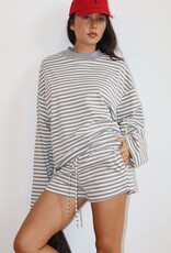 Madison Striped Drawstring Shorts