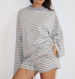 Madison Striped Drawstring Shorts