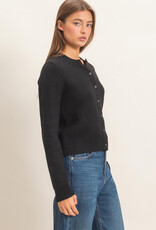 Basic Crewneck Cardigan Sweater