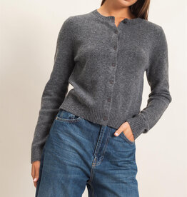 Basic Crewneck Cardigan Sweater