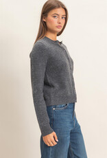 Basic Crewneck Cardigan Sweater