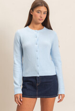 Basic Crewneck Cardigan Sweater