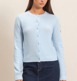 Basic Crewneck Cardigan Sweater