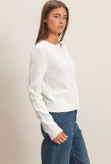 Basic Crewneck Cardigan Sweater
