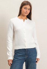 Basic Crewneck Cardigan Sweater