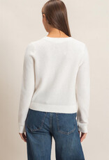 Basic Crewneck Cardigan Sweater