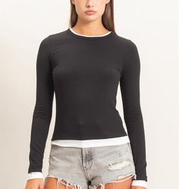 Layered Look Long Sleeve Top