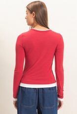 Layered Look Long Sleeve Top