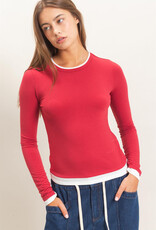 Layered Look Long Sleeve Top