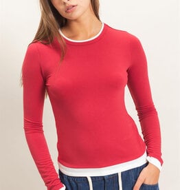 Layered Look Long Sleeve Top