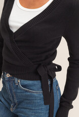 Wrap Knit Long Sleeve Sweater