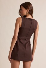 Katie Boat Neck Sleeveless Mini Dress