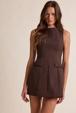 Katie Boat Neck Sleeveless Mini Dress